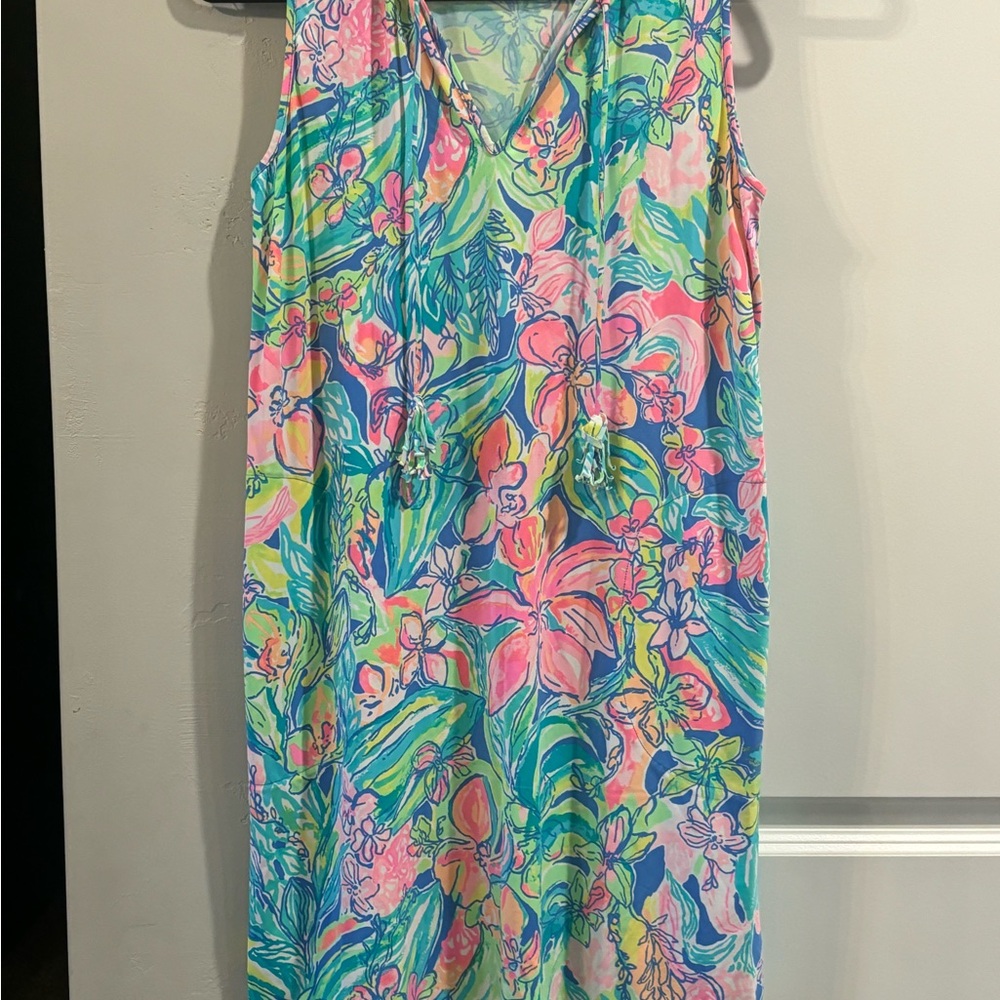 Lilly Pulitzer Pastel Floral dress in Pink, Blue & Green